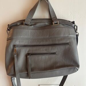 Kelsi Dagger Gray Leather Bag